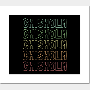 Chisholm Name Pattern Posters and Art